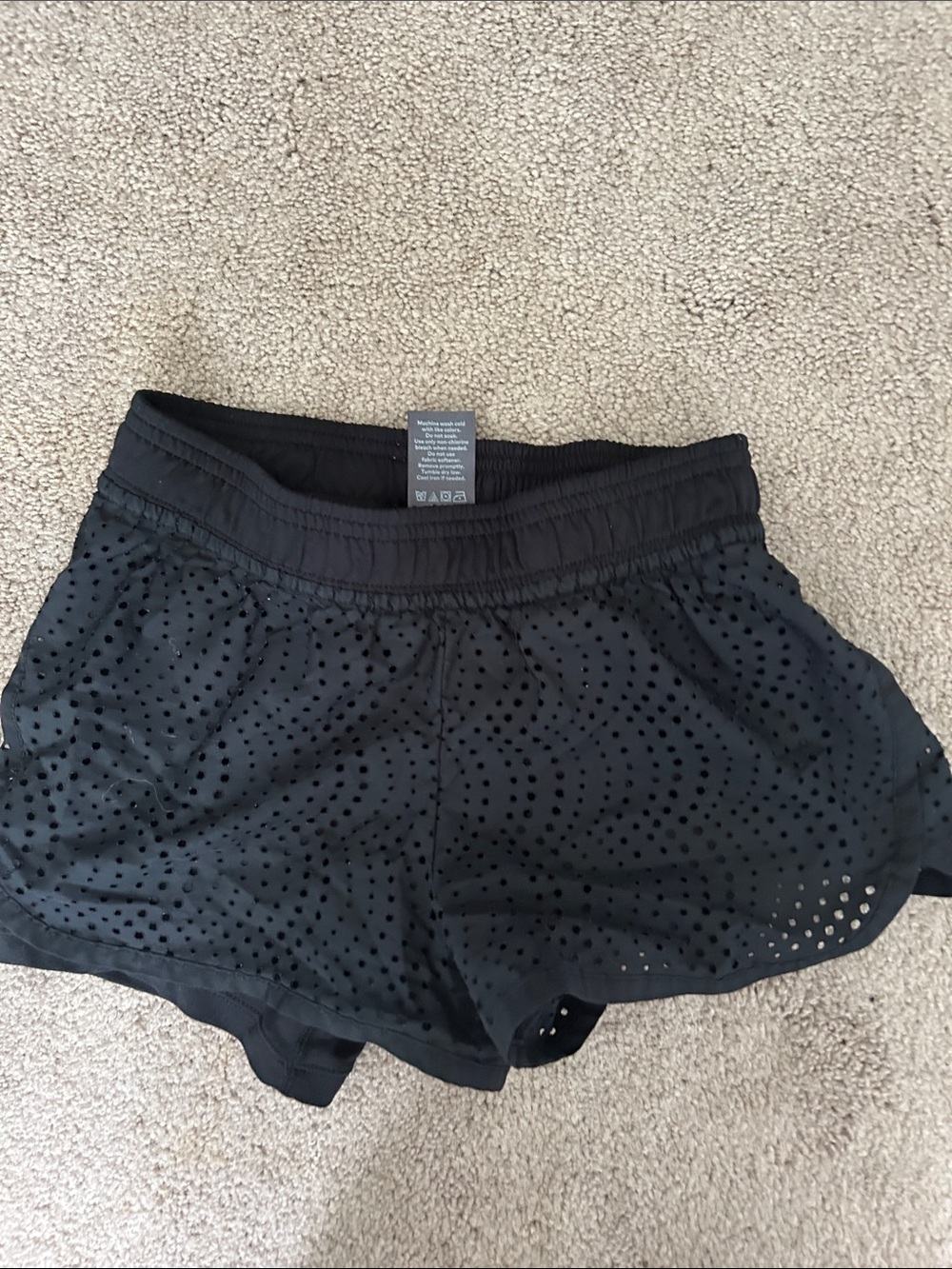 Champion Black Perforated Athletic Shorts